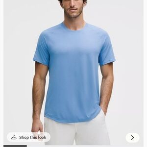 lululemon athletica Light Blue Short Sleeve Tee